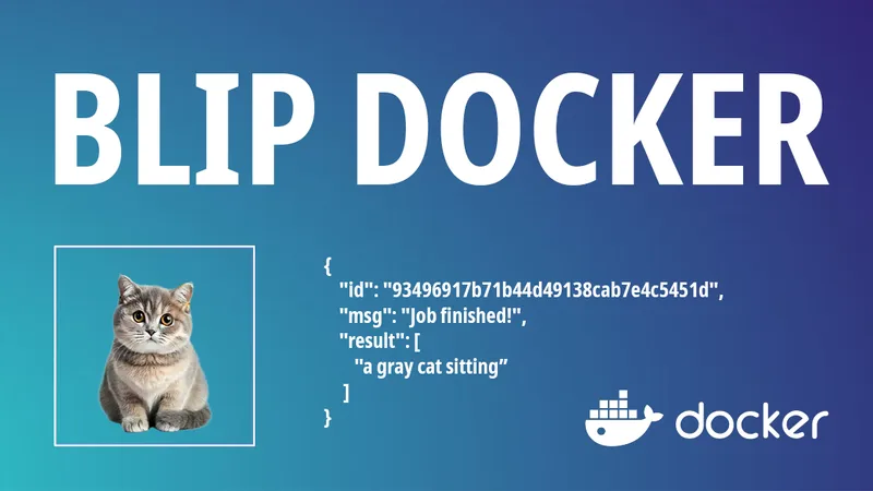 Blip Image Captioning Docker - screenshot